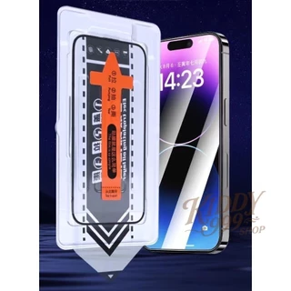 กระจกนิรภัยปกป้อง สำหรับ iPhone 17 16Pro Max 15 14 13 12 11 Xs Max 16 15 14 PRO MAX ติดตั้งง่ายอุปกรณ์กำจัดฝุ่นอัตโนมัติ