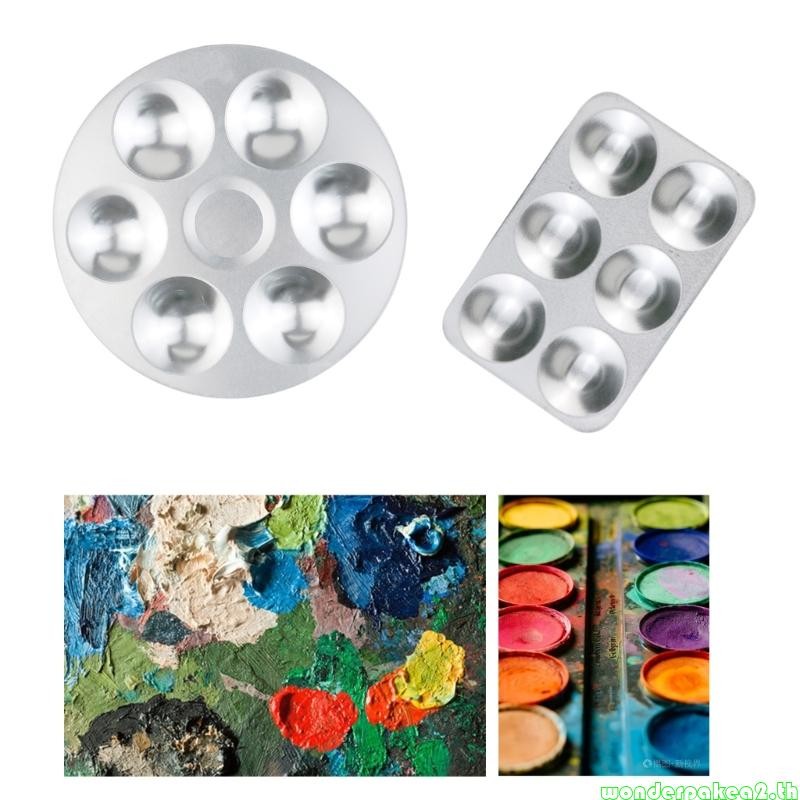 Wonderpakea2 จานสีโลหะ 6 Well 10 Well 12 ถาดสีอย่างดี จานสีน้ํามันสีน้ํา