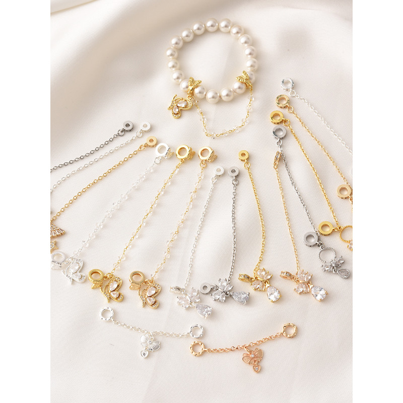 จี้ 18K ฝังเพทายผีเสื้อ diy