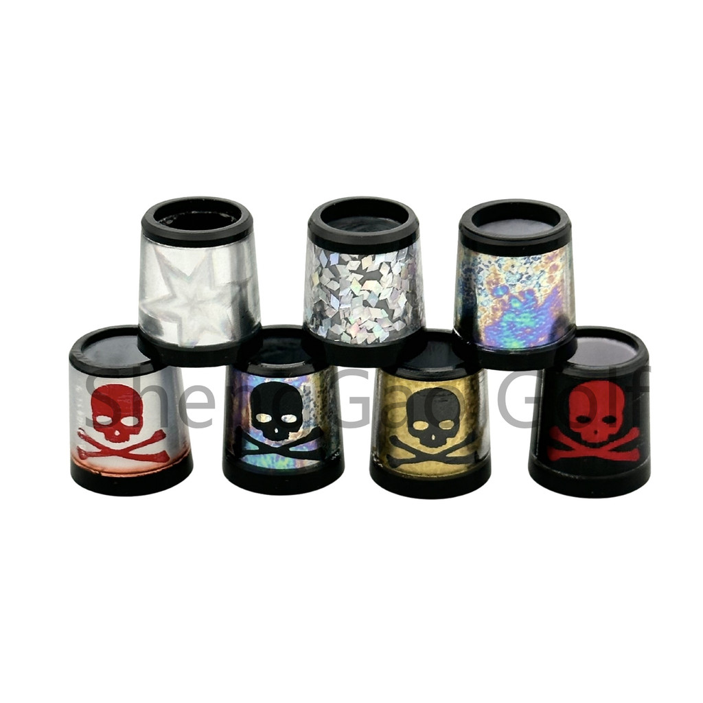 10 ชิ้น พลาสติก กอล์ฟ สี Skull Ferrules Fit Iron Shaft spec: ด้านใน 9.3 *15*137 มม.