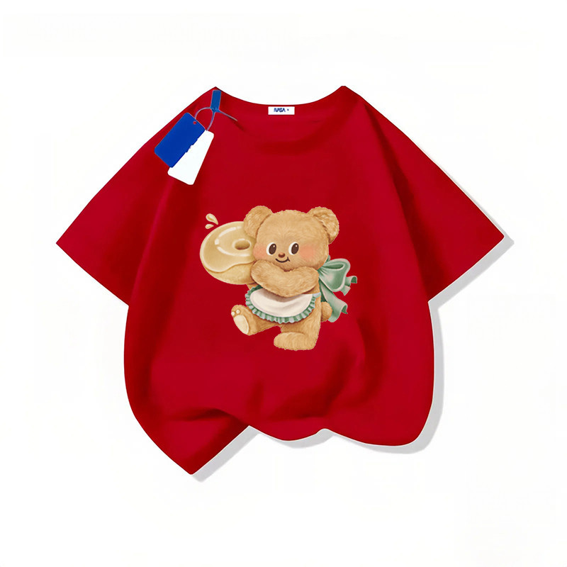 (จัดส่งตลอด 24 ชั่วโมง)Candy kids 2025สินค้าใหม่! เสื้อยืดแขนสั้นสำหรับเด็กสบายและนุ่มP1