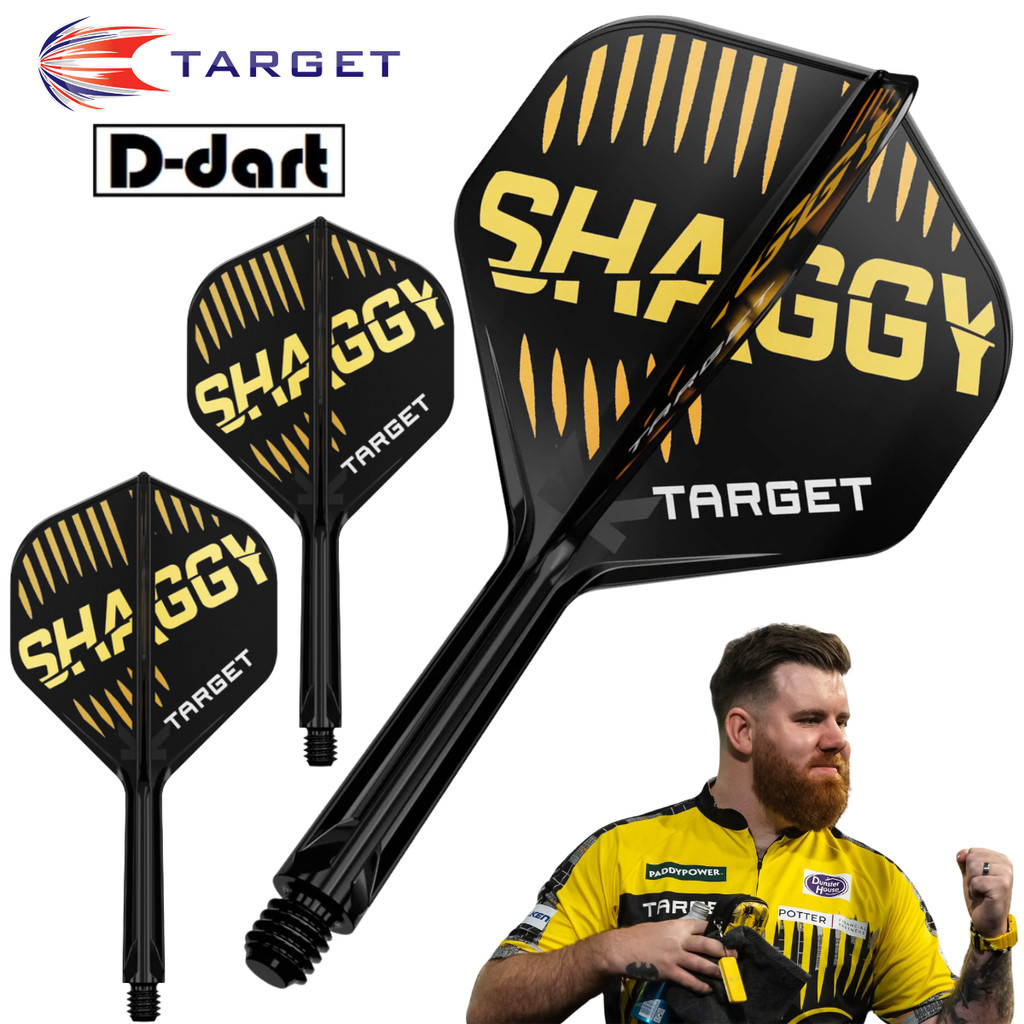 TARGET K FLEX DARTS FLIGHT-No.2STANDARD SHAGGY (SCOTT WILLIAMS) K-Flex Integrated Dart Flights