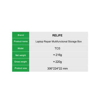 กล่องเก็บเครื่องมือซ่อม กล่องเก็บอุปกรณ์พกพา RELIFE Storage Box T03 คุณสมบัติป้องกันความชื้น คุณสมบัติฐานกันลื่น พกพาได้