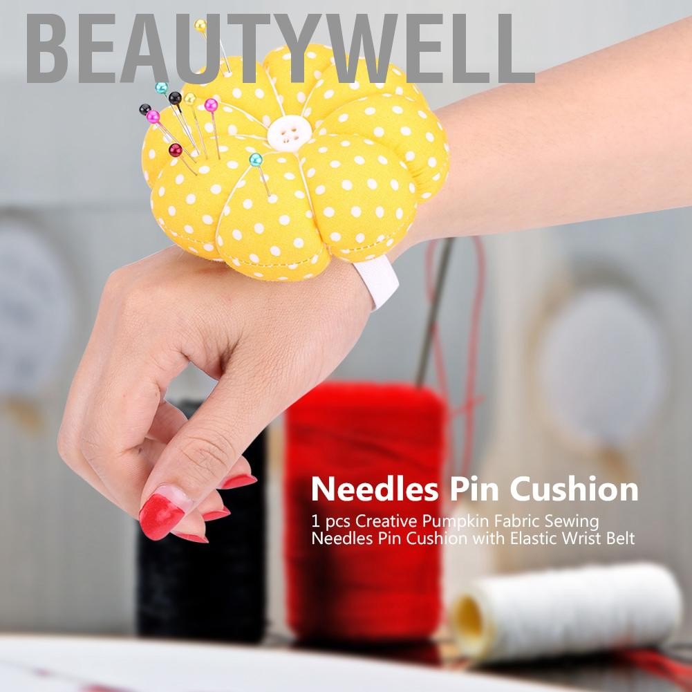 Beautywell เข็มหมอนกระแทกผ้าฟักทองผ้าเย็บผ้าที่มีเข็มขัดข้อมือยืดหยุ่น (1)