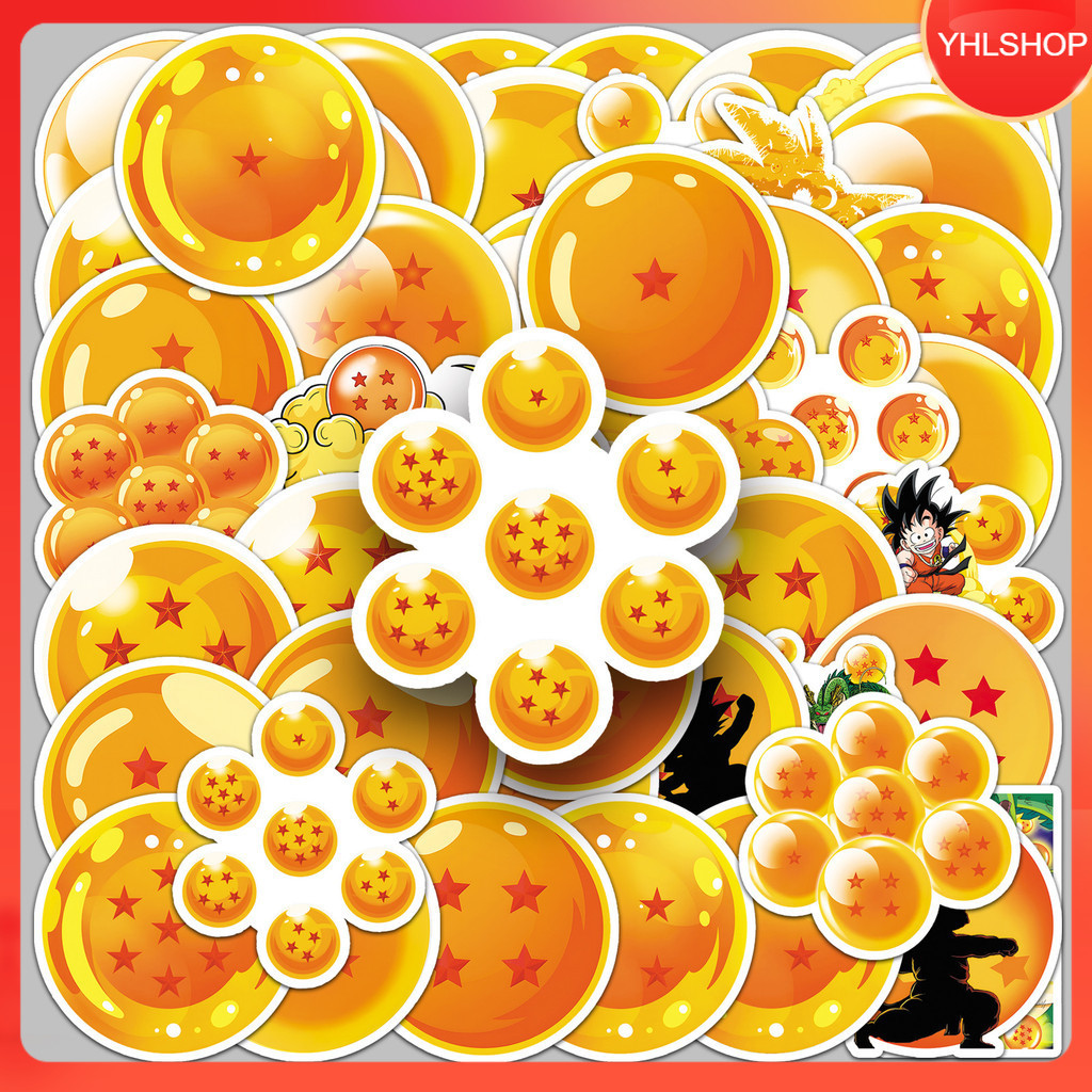 🍁YHL🍁พร้อมส่ง 50แบบ สติกเกอร์ 7 ลูกดราก้อนบอล โกคู Japan Anime DragonBall Goku sticker