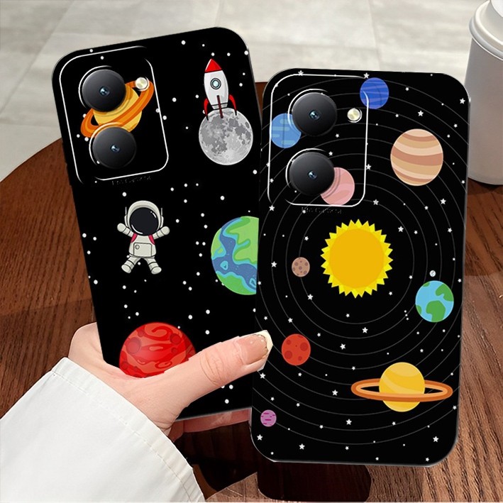 [GC020] Softcase VIVO Y03 Y18 Astronaut Motif - เคส Procamera - ตัวป้องกัน HP - เคสสําหรับโทรศัพท์มื