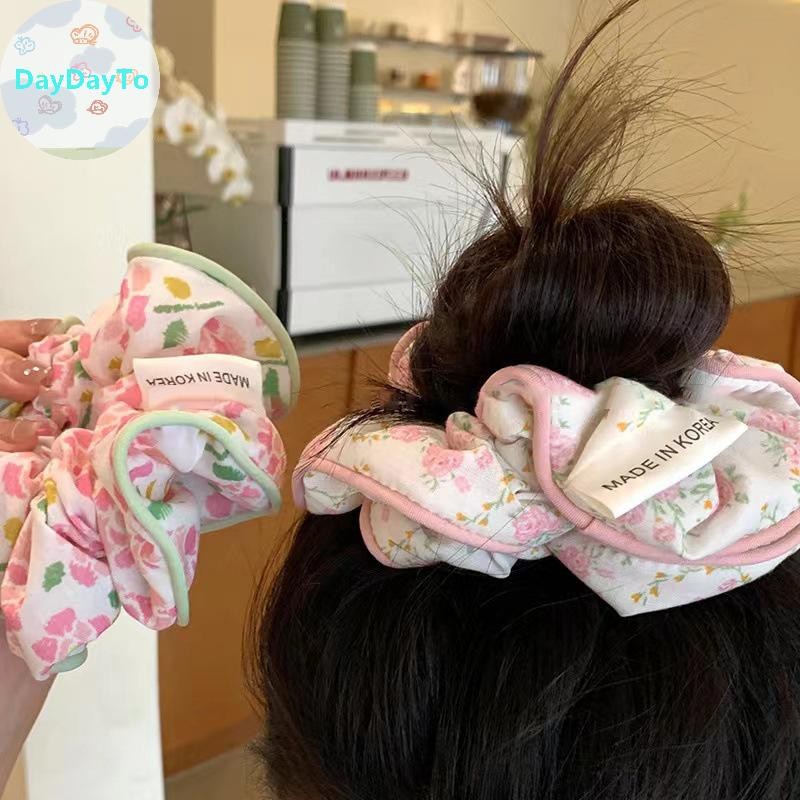 DayDayTo แฟชั่นเกาหลีดอกไม้ Scrunchies หญิงสาวยืดหยุ่นยางรัดผมอุปกรณ์เสริม Tie แหวนผมเชือก Headdress TH