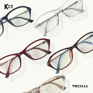 Blue Block แว่นกรองแสงสีฟ้า TR23111 (ไม่เปลี่ยนสี)ปกป้องดวงต…