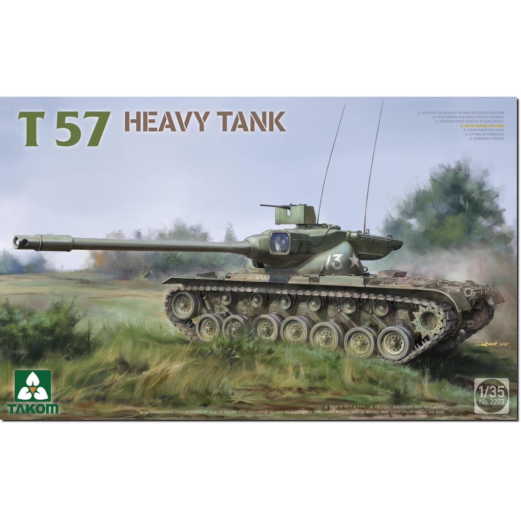 Takom 1/35 T57 Heavy Tank Plastic Model TKO2203 (Tank)