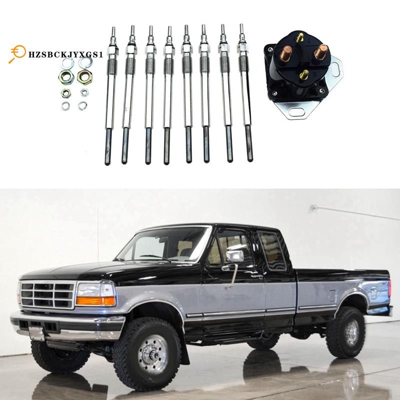 9Pcs สําหรับEF Series 7.3L อะไหล่อุปกรณ์เสริมอะไหล่ Power Stroke Pickup รีเลย์ Solenoid & Glow ปลั๊ก