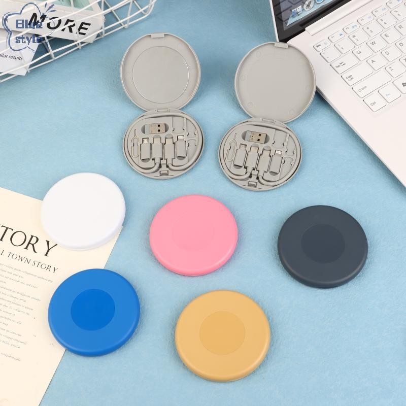 Bluestyle 1 ชุดมัลติฟังก์ชั่นชาร์จเร็วสําหรับ Xiaomi Charger กล่องเก็บอะแดปเตอร์การ์ด Pin อุปกรณ์เสริมสําหรับเดินทาง PD 60W USB Data Cable Kit ใหม่