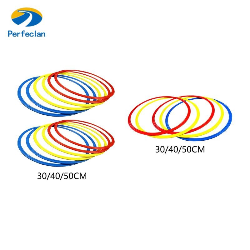 Perfeclan Agility Training Rings แหวนฝึกความคล่องตัวความเร็วหลากสีแบบพกพากลางแจ้ง
