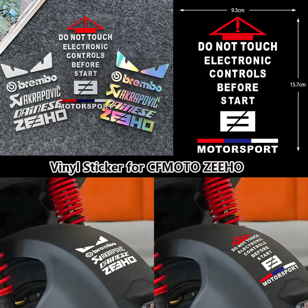สะท้อนแสง ZEEHO สติกเกอร์รถจักรยานยนต์ด้านหลัง Fender Decal สําหรับ CFMOTO ZEEHO AE8 AE8 + AE8S +
