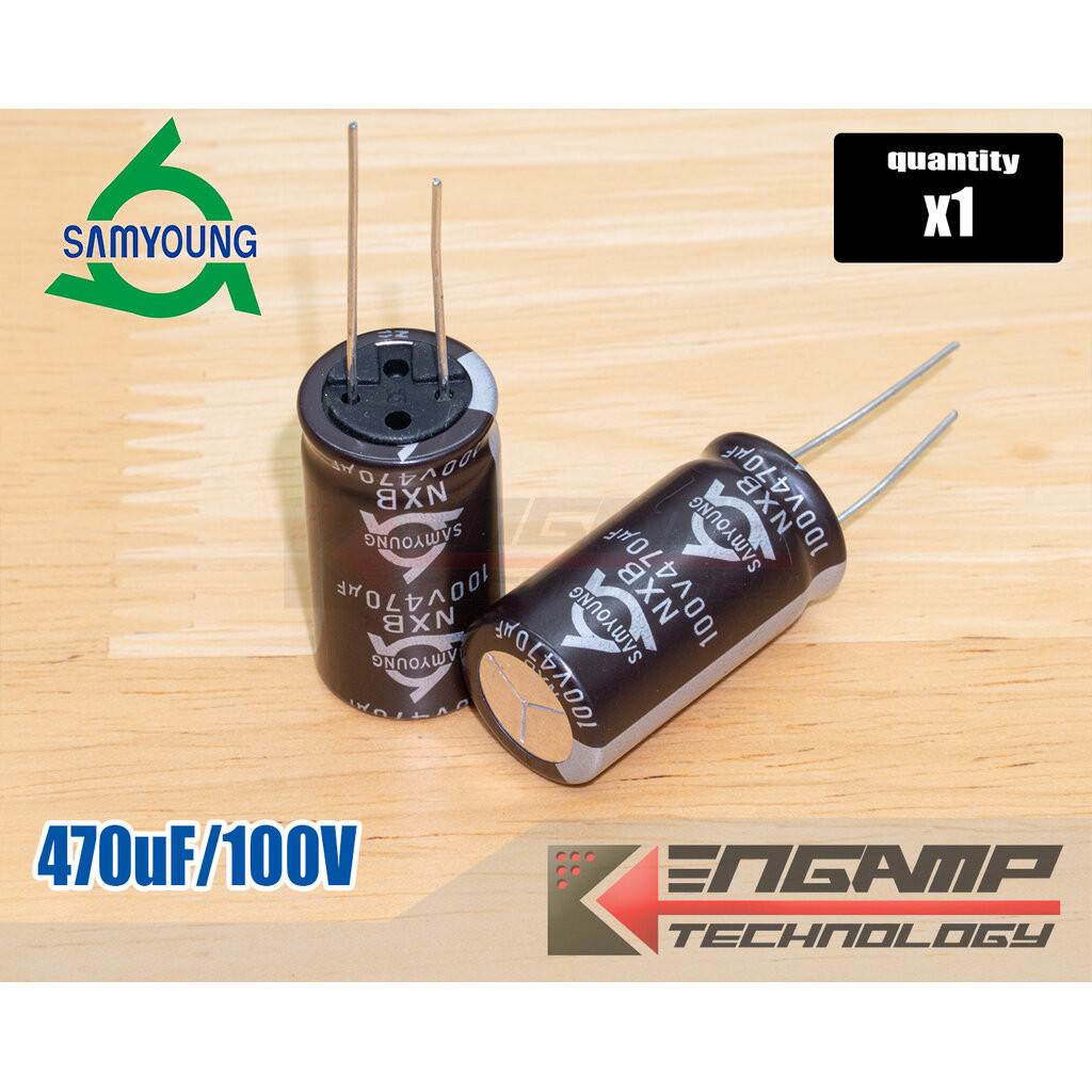 (1ตัว) [E-CAP] 470uF/100V 85ºC SAMYOUNG 16x30mm P=7.5mm