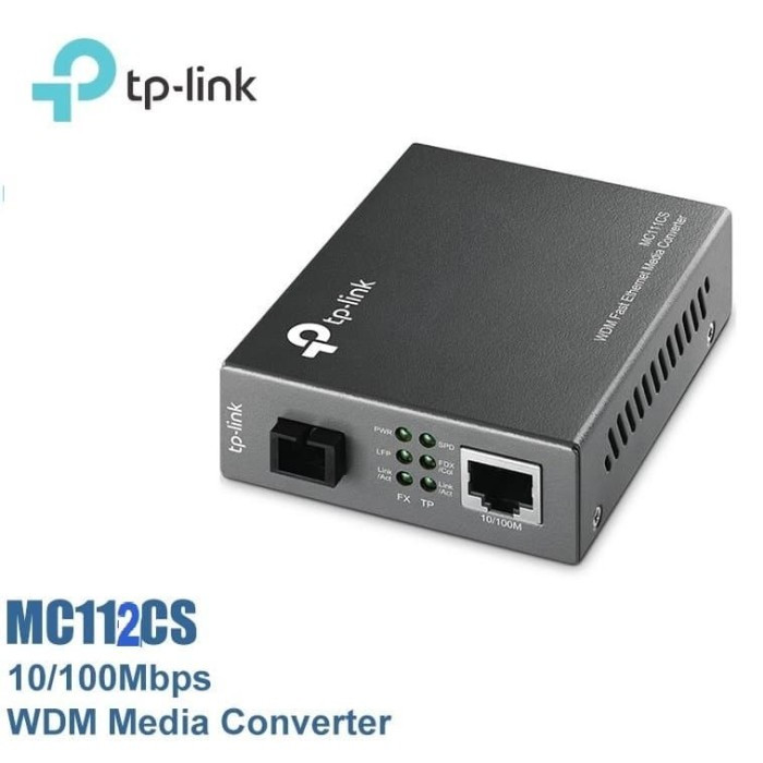 TP-LINK MC112CS WDM Fast Ethernet Media Converter ไฟเบอร์ออปติก 20Km