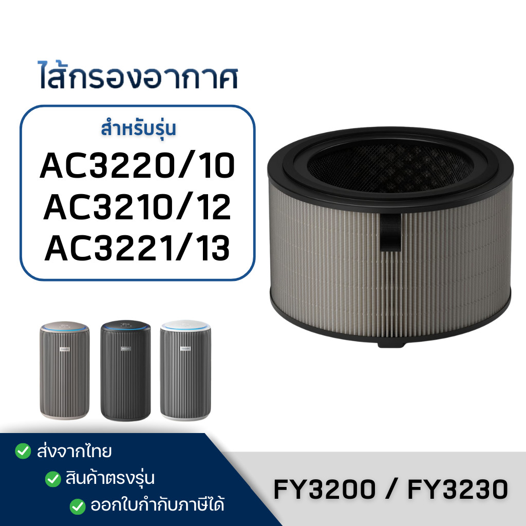 ไส้กรองอากาศ Philips รุ่น AC3220 AC3221 AC3210 ไส้กรอง ฟิลิปส์ FY3200 FY3230 PureProtect 3200 Series