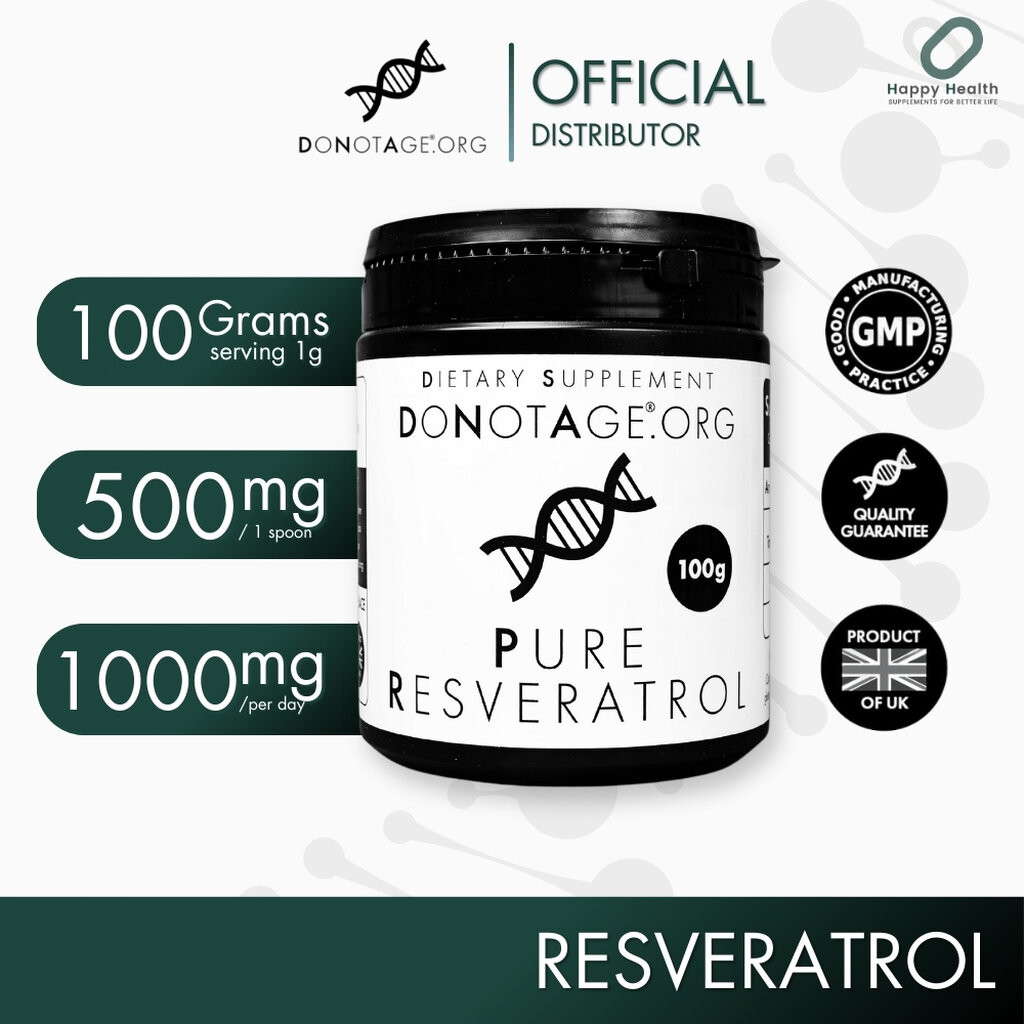 Resveratrol Powder Do Not Age 100g / 183g (100,000 mg.) (Trans-resveratrol) เรสเวอราทรอล ชะลอวัย ต้า