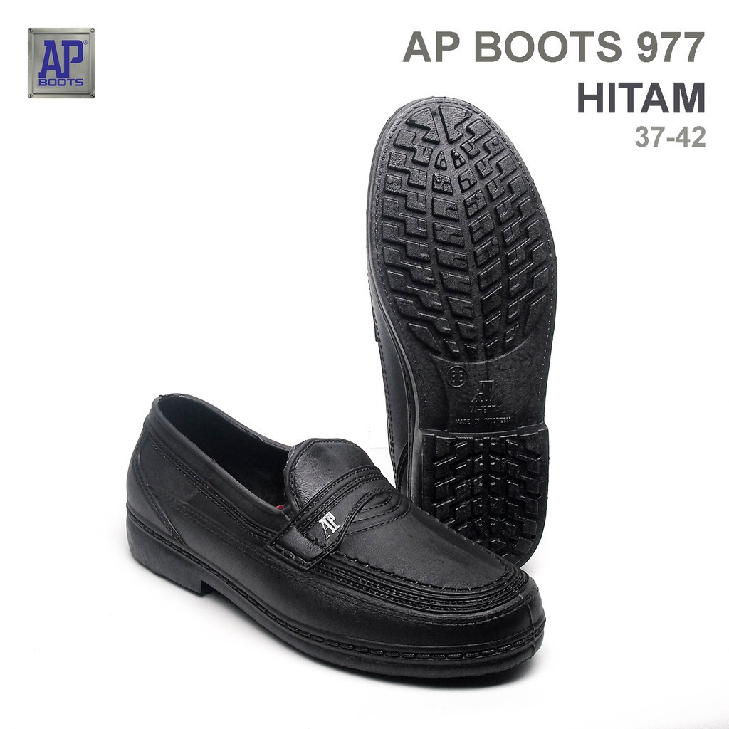 [PREMIUM ORIGINAL] AP Boots รองเท้าสํานักงานยางกันน้ําสีดําสําหรับผู้ชาย