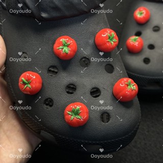 ขายร้อนสีแดงน่ารัก 3D มะเขือเทศ Viral s Charms รองเท้าชุดอุป…