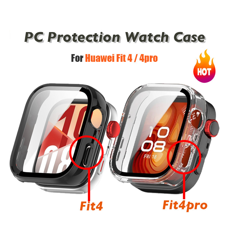 PC + ฟิล์มกระจกนิรภัยสําหรับ Huawei Watch Fit 4 /4Pro นาฬิกากันชนเต็มหน้าจอสําหรับนาฬิกา Huawei Fit4