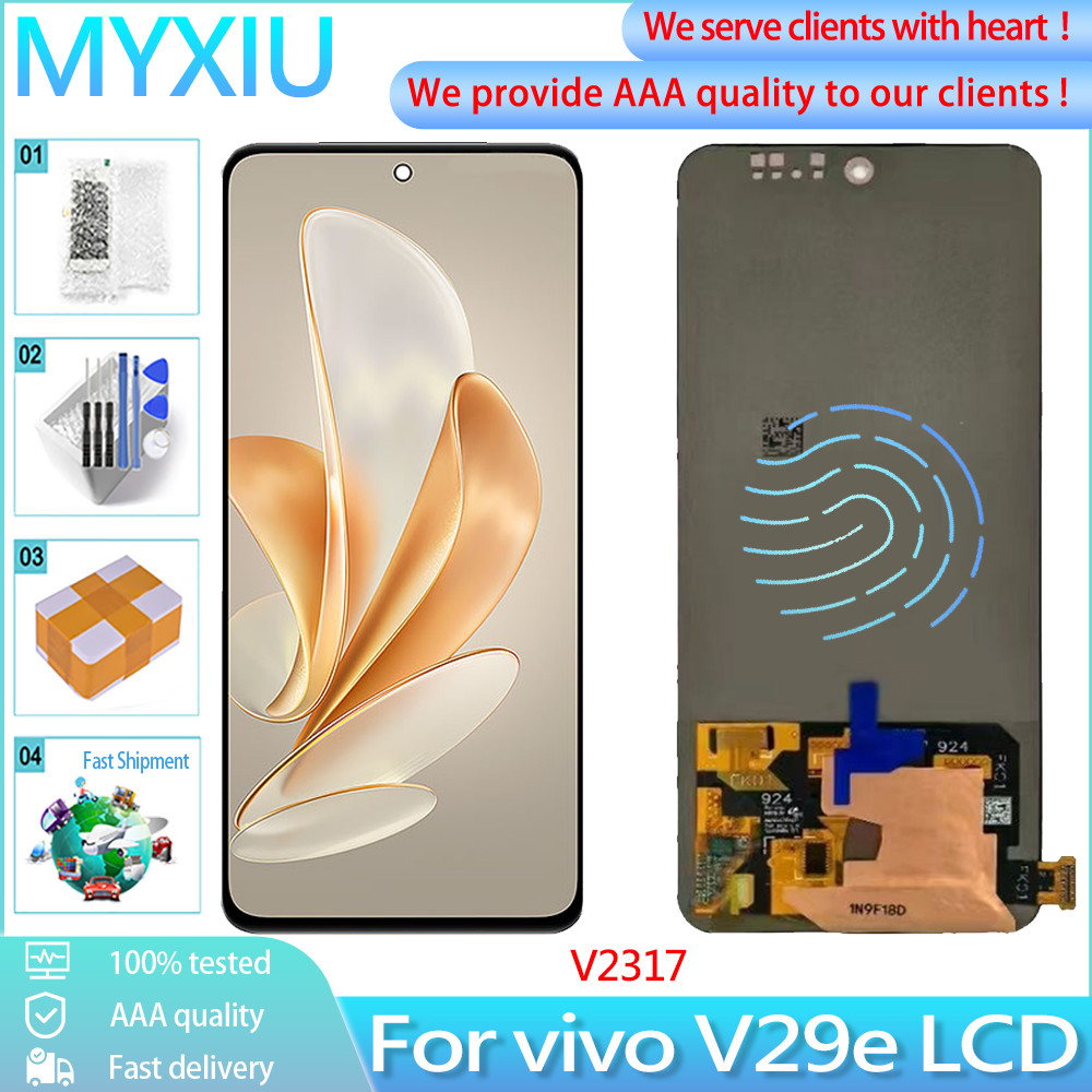 6.67 "Original AMOLEDสําหรับVivo V29e V2317 จอแสดงผลLCD Digitizer AssemblyสําหรับVivo V29e 5Gเปลี่ยนหน้าจอชิ้นส่วน