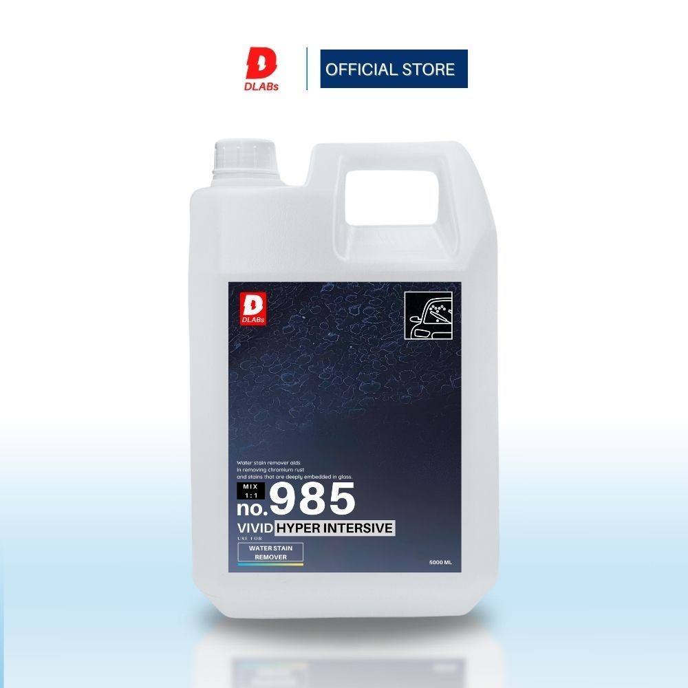 985 หัวเชื้อสลายคราบน้ำกระจกฝังแน่น 5L [VIVID BY DLABs]