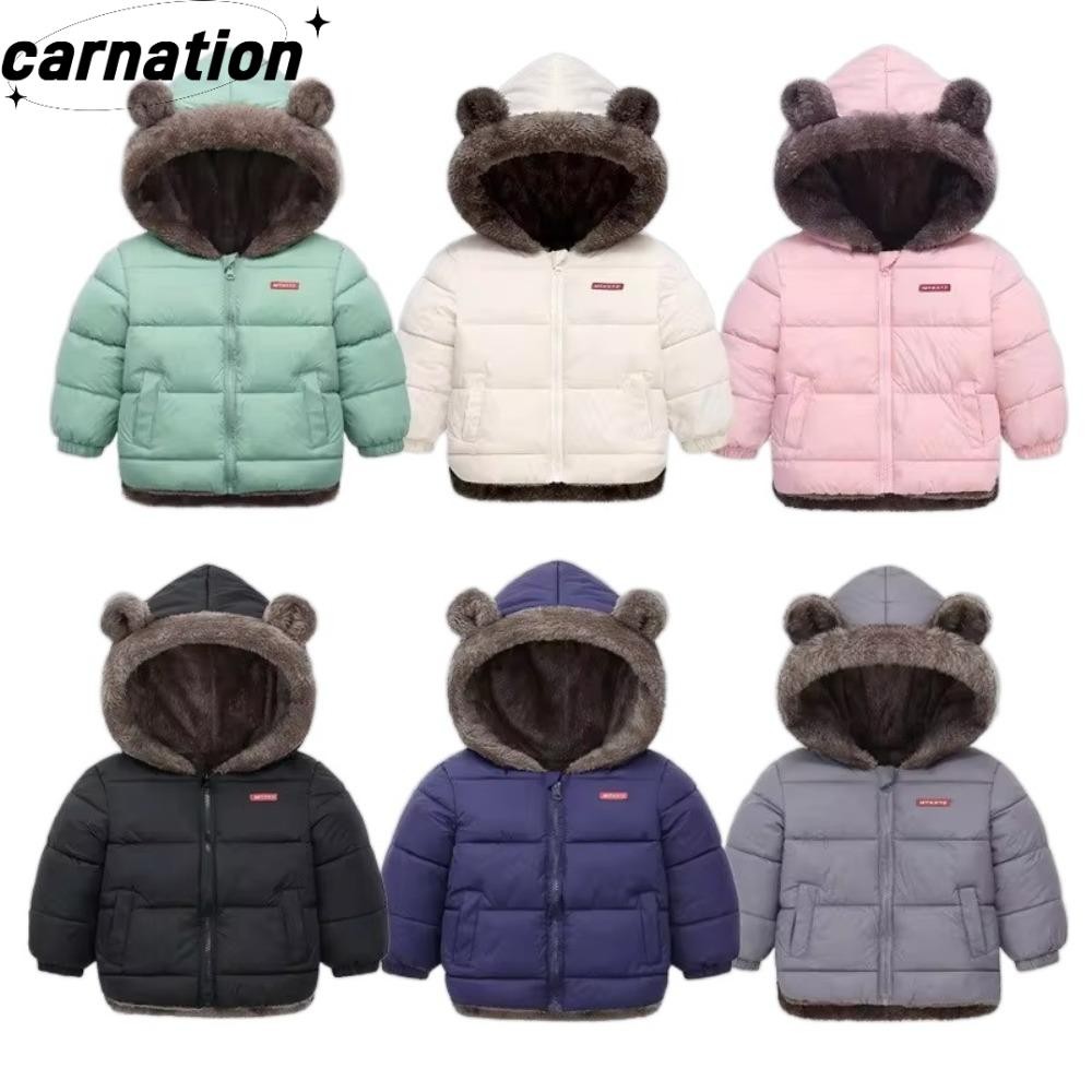 ดอกคาร์เนชั่น เด็กเสื้อ,สีทึบขนแกะฤดูใบไม้ร่วงฤดูหนาวข้นแจ็คเก็ต,2024ผ้าฝ้ายอบอุ่นแคชเมียร์ชายหญิงเสื้อคลุมแจ๊กเก็ตสําหรับ1-6ปี