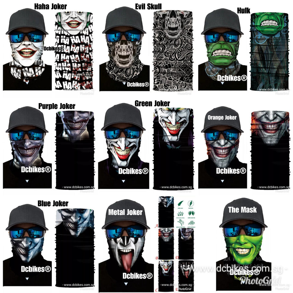 The Joker Skull Mask ผ้าพันคอครึ่งหน้า