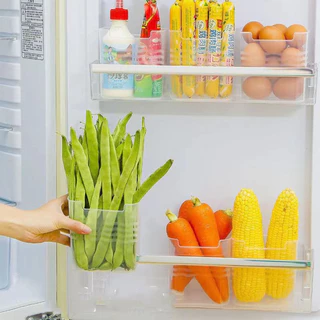 ของมาใหม่！กล่องเก็บของประตูด้านข้างตู้เย็น 5ชิ้น กล่องแยกของ จัดระเบียบตู้เย็น กล่องถนอมอาหาร