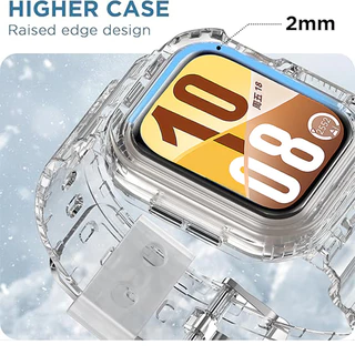 สายซิลิโคนโปร่งใส + สําหรับ Huawei นาฬิกา Fit 5 Band สร้อยข้อมือซิลิโคนสําหรับ Huawei นาฬิกา Fit 4/3 Clear กีฬา Watchband อุปกรณ์เสริม