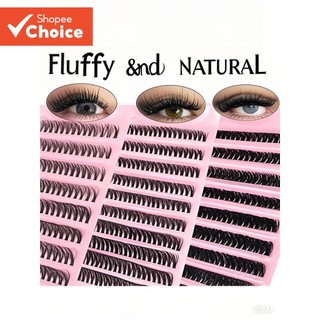 Super Fofo 200 Clusters Falso Vison DIY Cílios Naturais Finos Reutilizáveis Para Iniciantes Autoaplicação