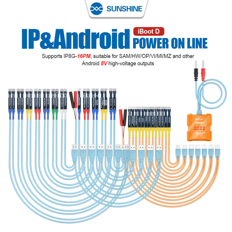 สายบูทดิจิทัล SUNSHINE iBoot-D mobile phone digital boot cable รองรับ IP 6S-16PM Android 8V แรงดันสูง