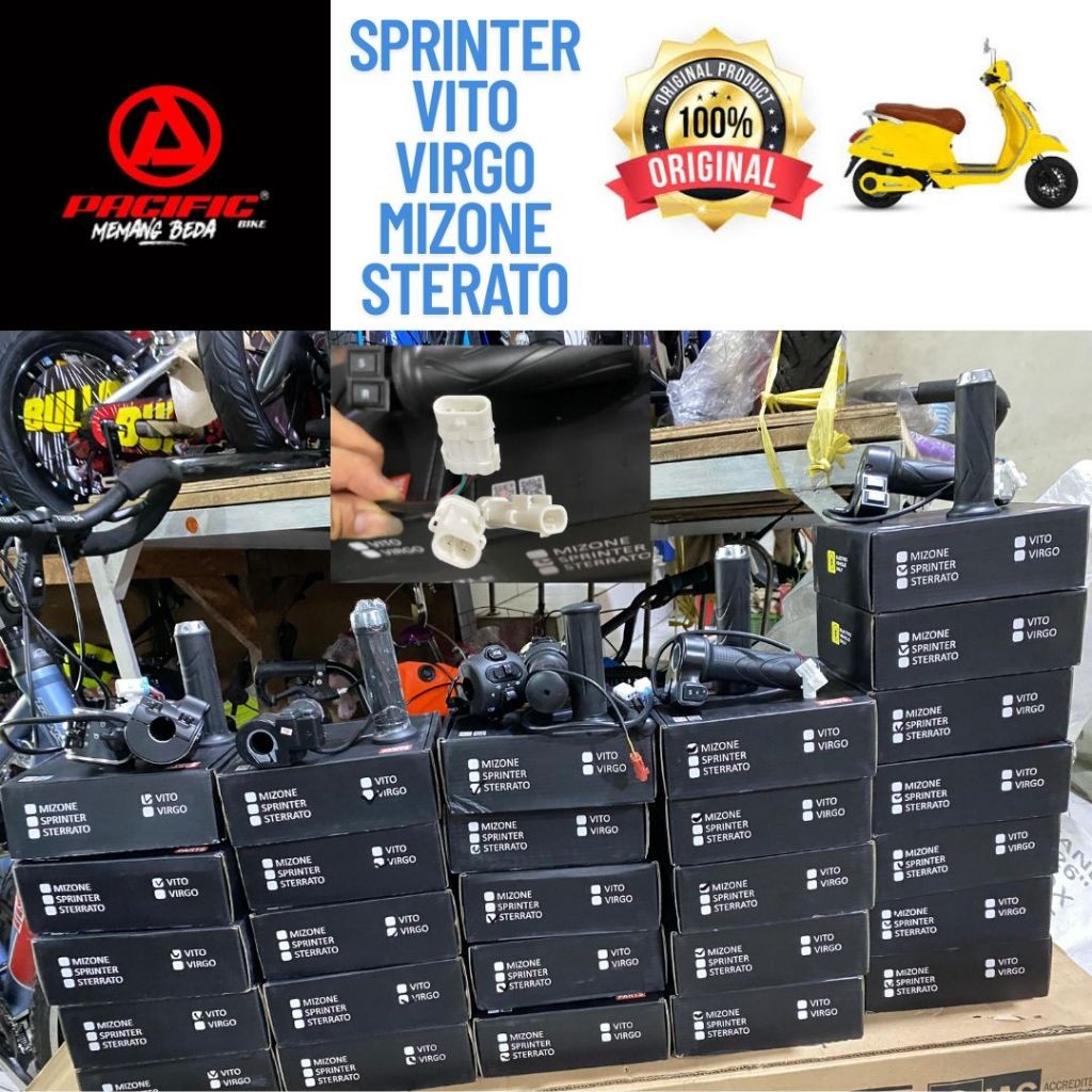 EXOTIC PACIFIC คันเร่งแก๊ส มอเตอร์ไฟฟ้า Molis Multi Speed Sprinter Sterato Vito Virgo Mizone 1 คู่