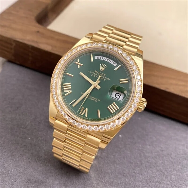 Rolexxesrolexexm228348Rbr-0040 Gold Week Automatic Mens Watch Series 18K Mechanical (Calendar Diamon