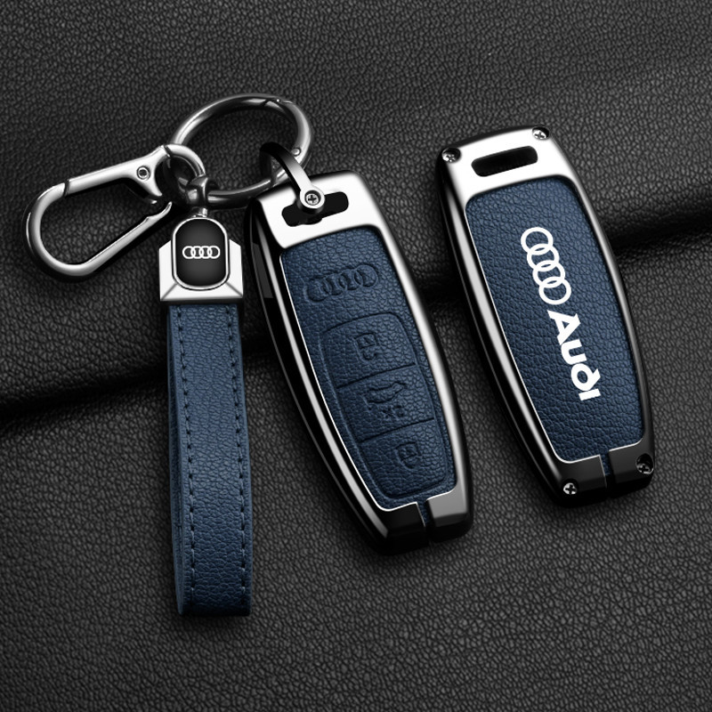โลหะหนังฝาครอบกุญแจรถสําหรับ Audi Q8 RSQ8 A6 C8 S6 RS6 A7 S7 RS7 A3 8Y A8 D5 4N RS E-tron GT Q4 Q7 4