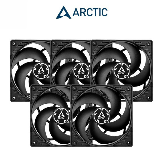 พัดลมคอมพิวเตอร์ ARCTIC P12 PWM PST BLACK 5 PACKS