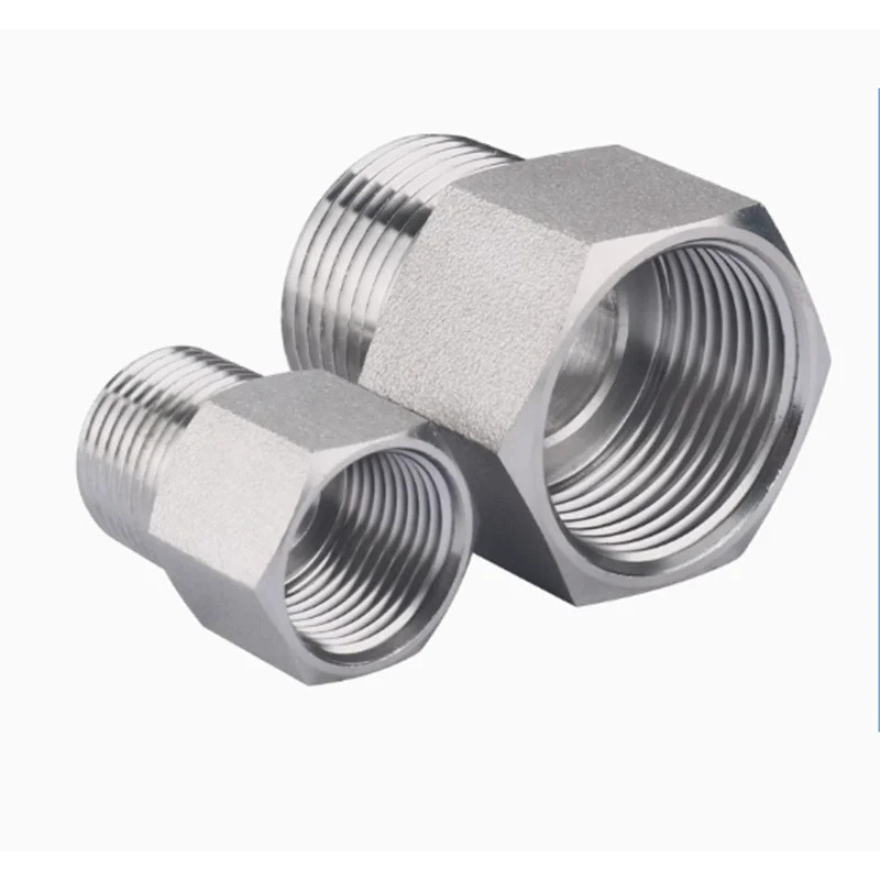 อะแดปเตอร์เกลียวเมตริก BSP สำหรับ M5 M6 M8 M10 M12 M14 M16 M18 1/8'' 1/4'' 3/8'' ตัวเมียเป็นตัวผู้ |   ข้อต่อแรงดันสูงสแตนเลส