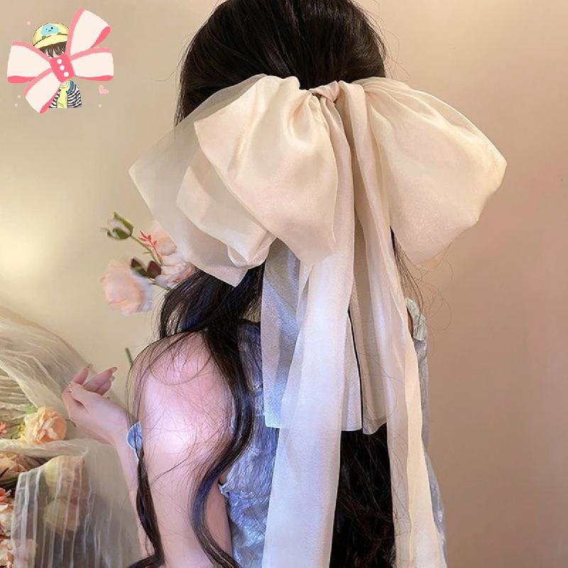 กิ๊บติดผมริบบิ้นโบว์ใหญ่สำหรับด้านหลัง Noggin เครื่องประดับผมสำหรับผู้หญิง