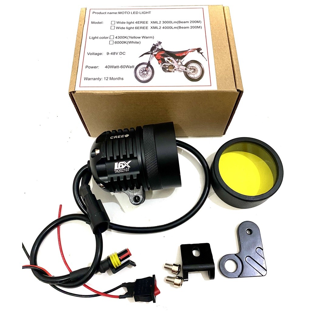 L6x CREE Spotlight อุปกรณ์เสริมเต็ม 1 ปี