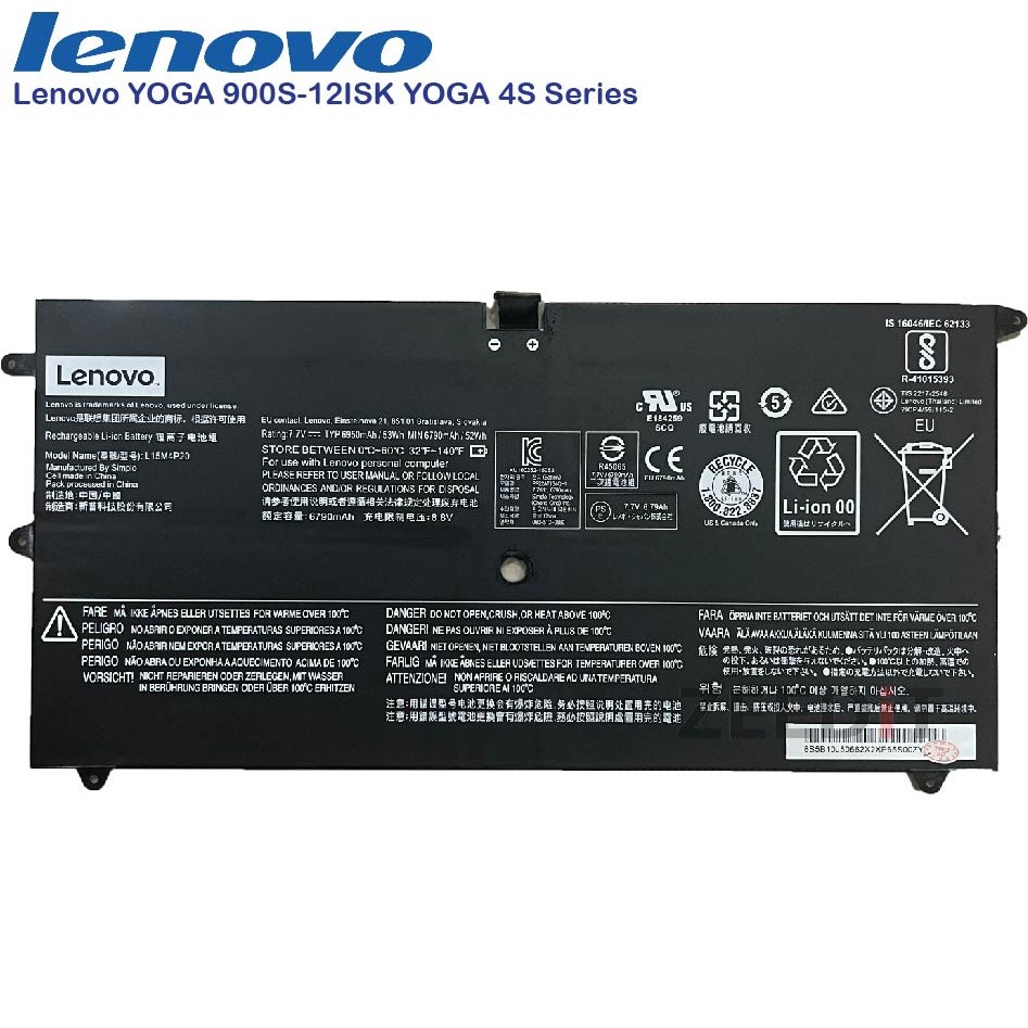 (ส่งฟรี ประกัน 1 ปี) Lenovo แบตเตอรี่ Lenovo Battery Notebook Lenovo Yoga 900S-12ISK Yoga 4S Series 