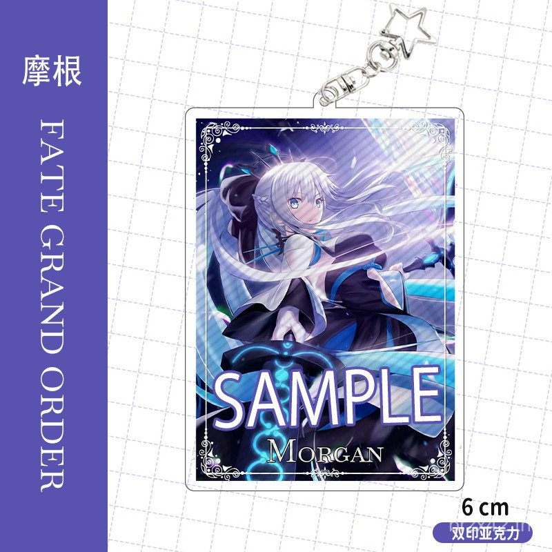 ของพรีเมียม สินค้า FGO ป้ายสี่เหลี่ยม หัวเข็มขัด ซีรีส์ Morgan Tohyo FATE อะคริลิค กระเป๋าเป้สะพายหล