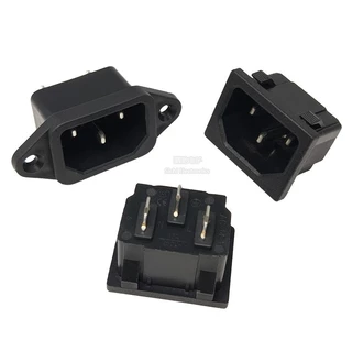 ทองแดงทั้งหมด AC Power Socket 3-Pin สินค้าพร้อมหู AC-04/05 Power Socket Component 10A 250V