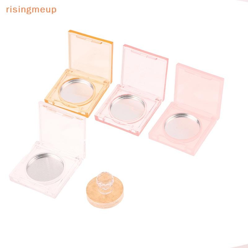 [risingmeup] Square Perfume Cream Box Blusher Highlight Concealer Empty Case With Aluminium Plate Plastic Cosmetic Container Clear Makeup Case ใหม่