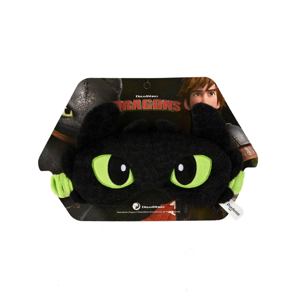 【พร้อมส่ง】toothless dragon How to Train Your Dragon Toothless Eye Mask Funny Cute Night Fury Sleep Shading Eye Protection