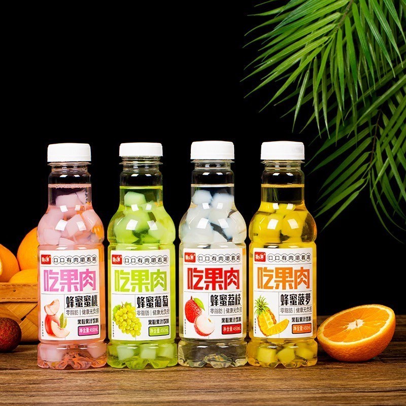 น้ำผลไม้ผสมวุ้น 450ml หลายรสชาติให้เลือก อร่อย หอม พร้อมเนื้อวุ้น หนึบ เครื่องดื่มทานเล่น แช่เย็น อร่อย ชื่นใจ พร้อมส่ง