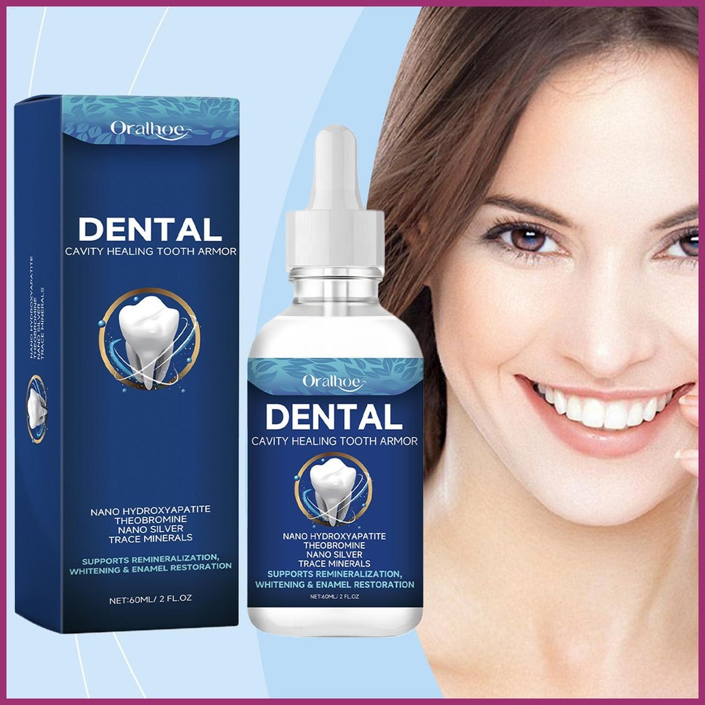 Care Liquid สําหรับฟัน 60ml Deep Cleaning Solution สําหรับฟันสดชื่น Breath Liquid Mild Enamel Repair