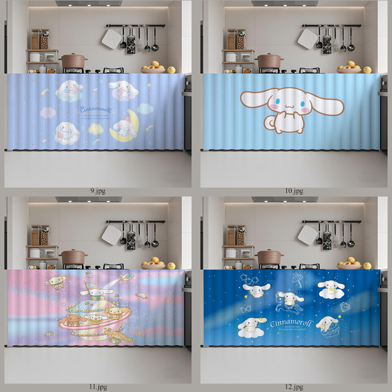 แนะนำ ผ้าม่าน ผ้าม่านตู้พิมพ์ลาย Sanrio Cinnamoroll - ปรับขนาดได้ (70x50 ซม. ถึง 140x80 ซม.), Pocket Rod & Magic Tape Design, ผ้านุ่มหนามีรูปแบบที่ทนต่อการซีดจาง ราคาพิเศษ มีเก็บเงินปลายทาง