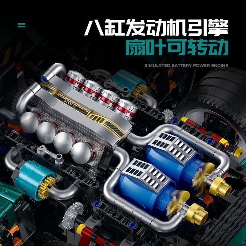 ใช้ได้กับบล็อกตัวต่อ LEGO Alfa Romeo รถสปอร์ต Guli 10621 โมเดลรถควบคุมระยะไกลสำหรับเด็กผู้ชาย - รูปที่ 4