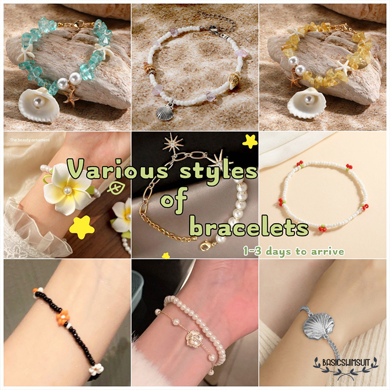 🧡Basic swimsuit💛 สร้อยข้อมือ เครื่องประดับแฟชั่นผู้หญิง Bracelet cute สไตล์เกาหลี สำหรับผู้หญิง ไปเที่ยวทะเล
