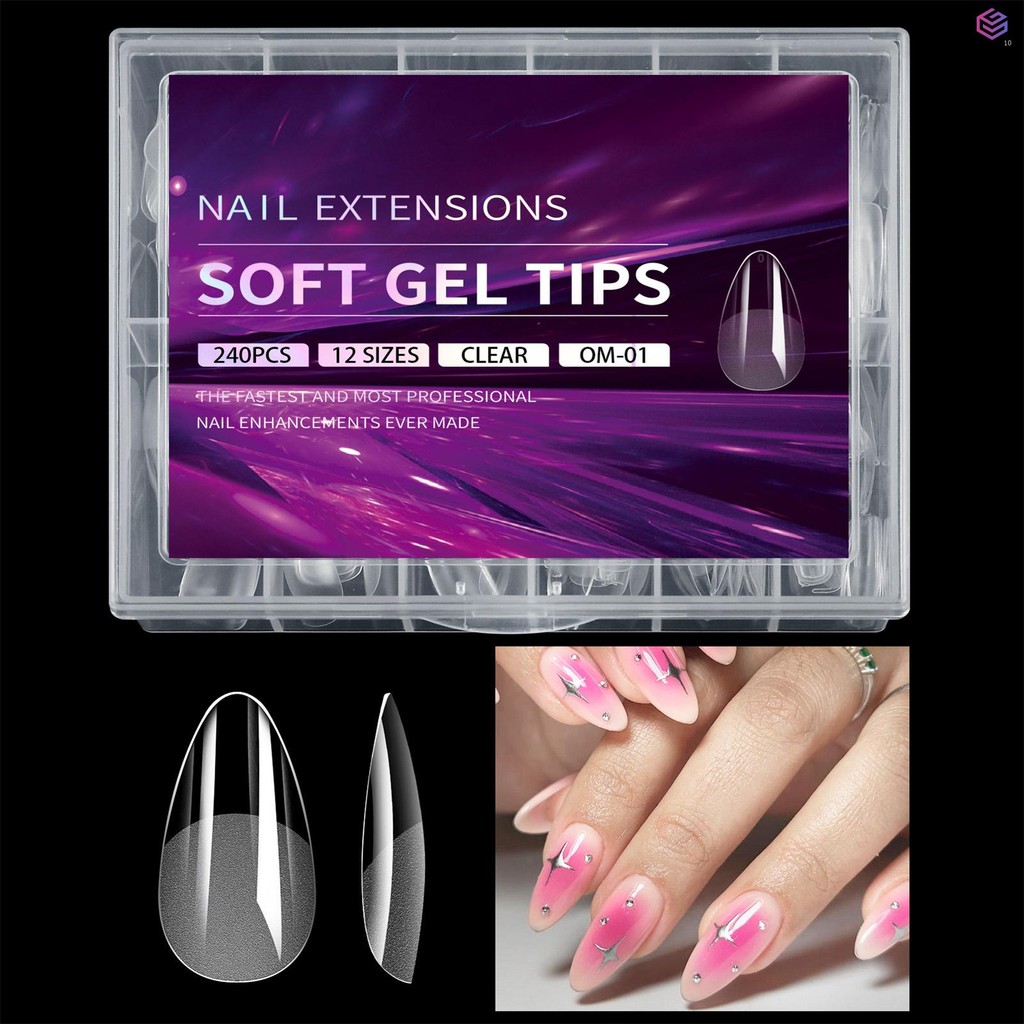 ส่วนขยายแม่พิมพ์เล็บชุด Non-marking Transparent Extension Nails เคล็ดลับสําหรับร้านทําเล็บและ DIY Nail Art